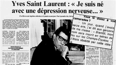 yves saint laurent depression|yves Saint Laurent personal life.